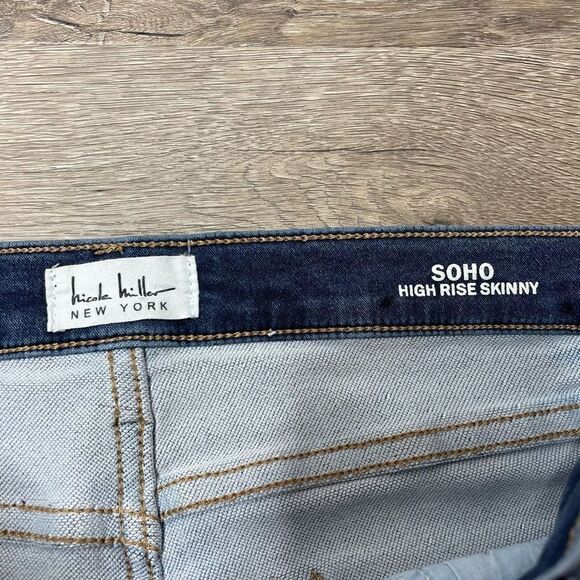 Nicole Miller Jeans Womens Size 4 SOHO High Rise Ankle Skinny Medium Wash - Picture 3 of 9